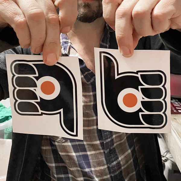 “Failyers” Sticker - for the Philadelphia ice hockey team who Philadelphia sports fans love to hate. Printed in Collingswood, NJ. Funny stickers near Philadelphia.